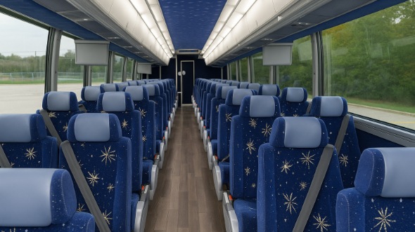 staten island 54 passenger charter bus inside