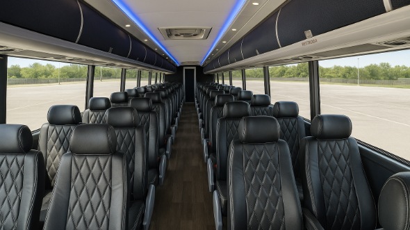 staten island 55 passenger charter bus inside