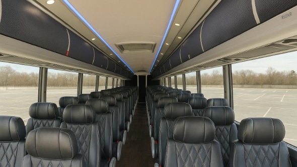 staten island 56 passenger charter bus inside